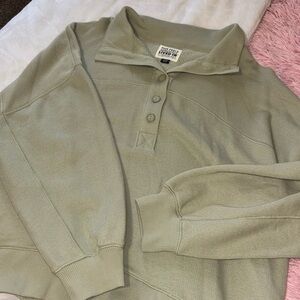 American Eagle This Feels Seriously Lived In Button Sweater